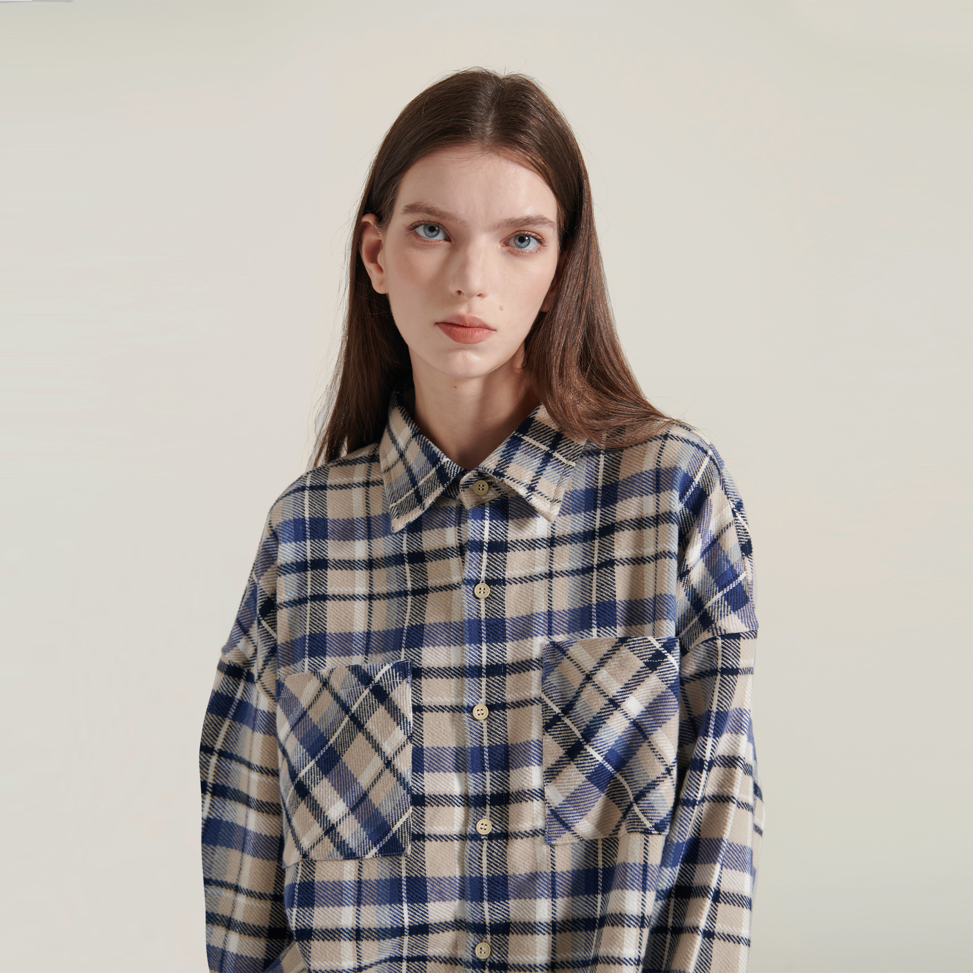 預購4/25抵台 INNERSECT 三生萬物 ESSENTIAL 復古 法蘭絨 格紋襯衫【INN24FWTBS127】