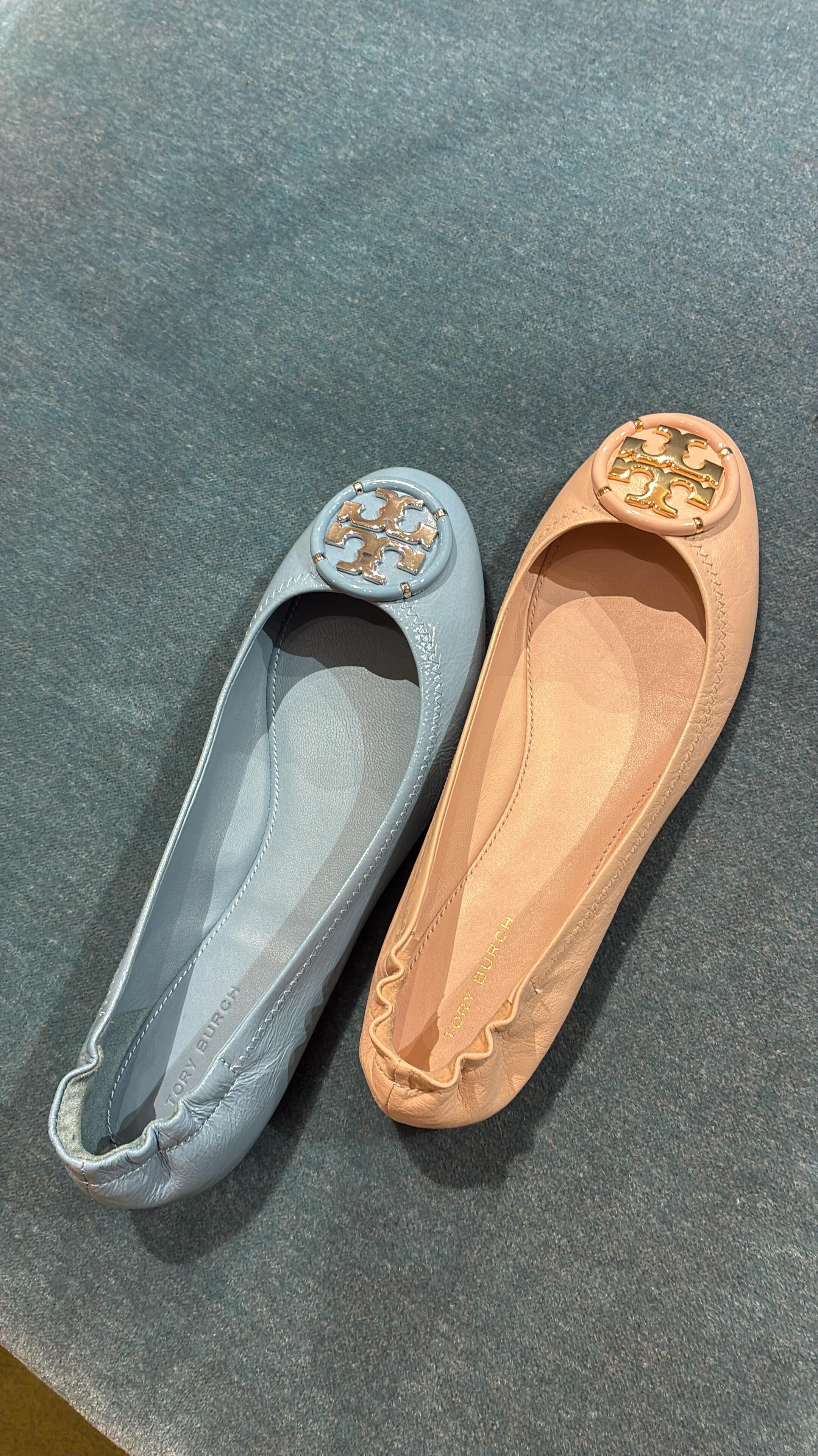 VS025 Tory Burch 大LOGO圓頭平底鞋