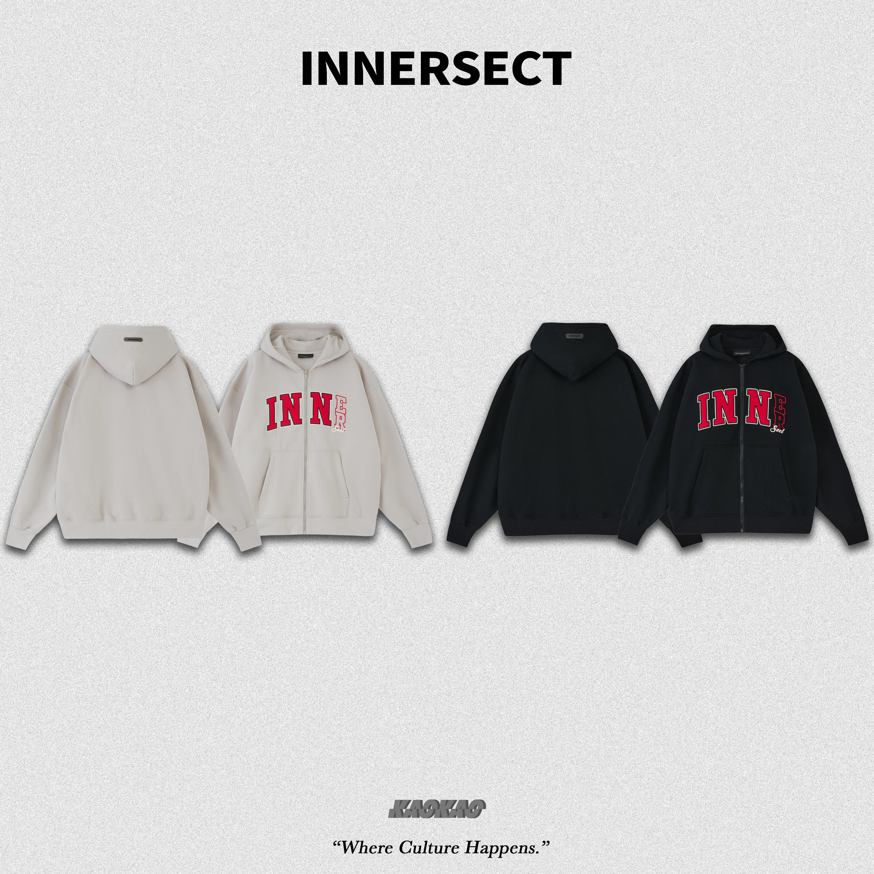 預購4/25抵台 INNERSECT 三生萬物 大學系列 連帽外套 INN 男女【INN24FWTHD218】