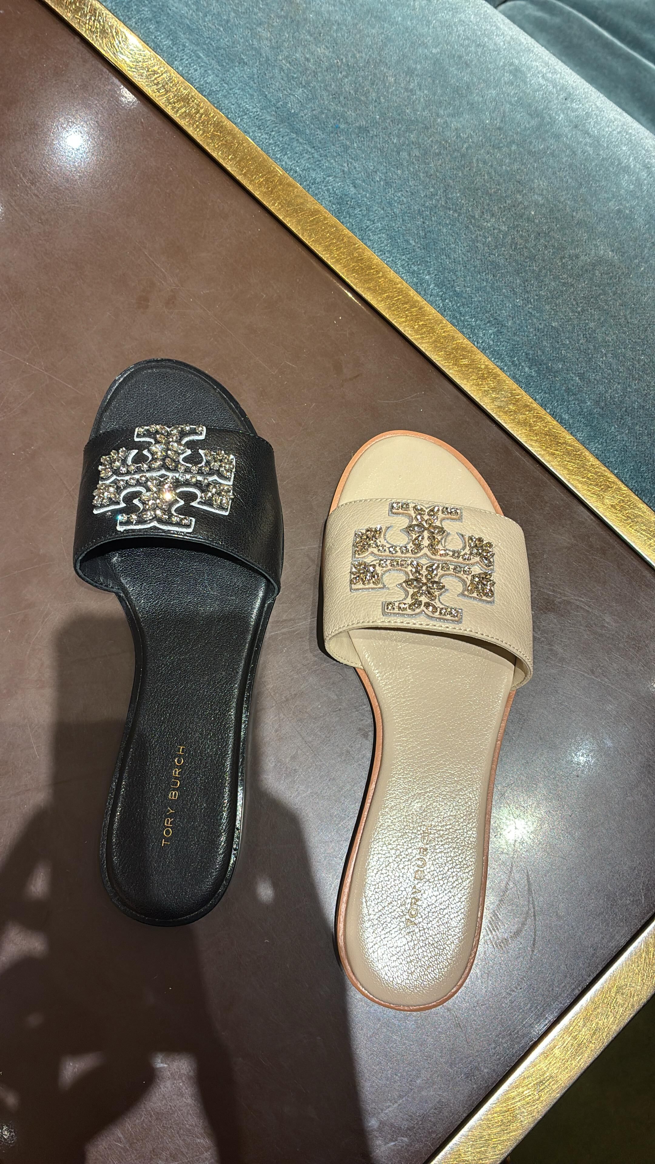 VS028 Tory Burch 閃亮Logo 拖鞋