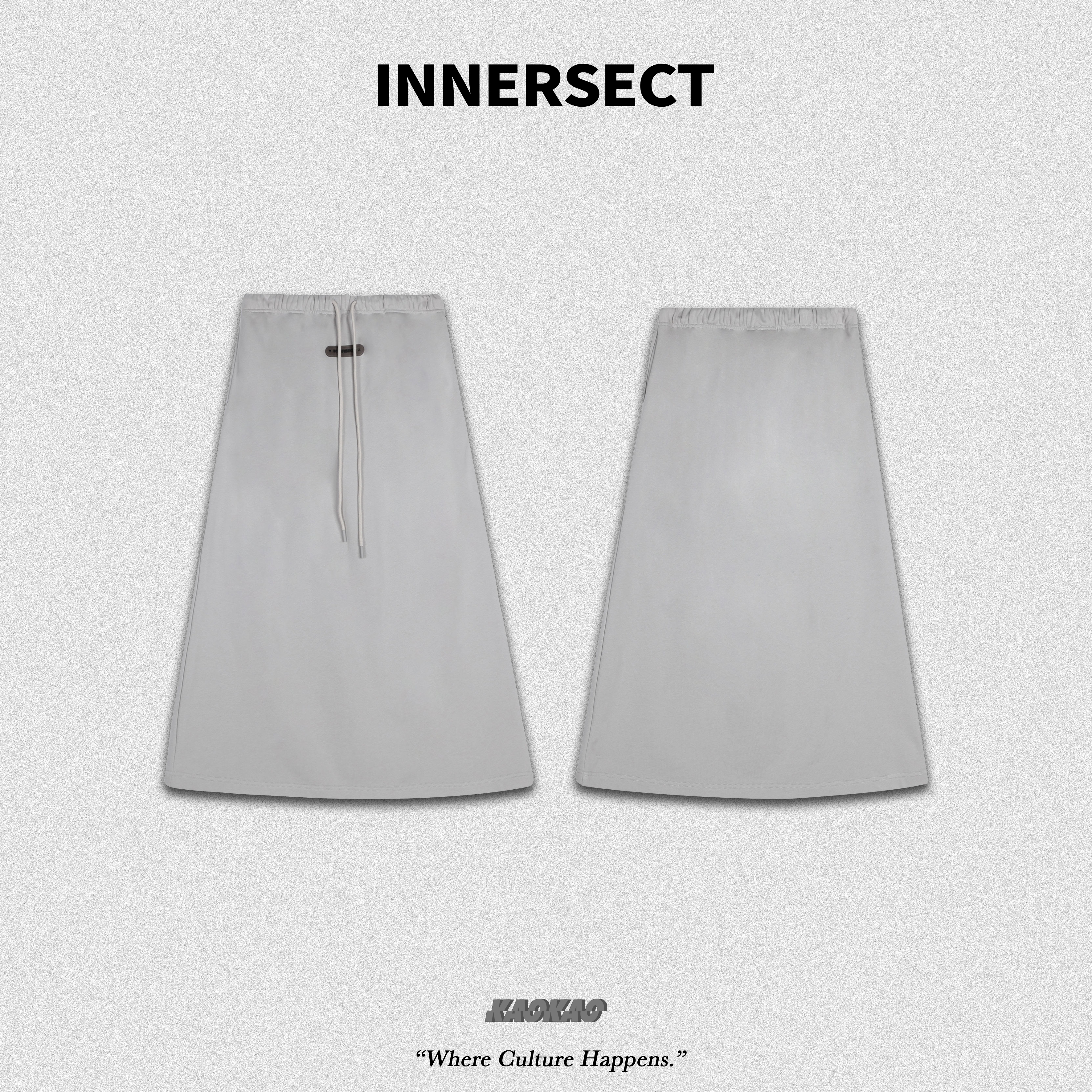 預購4/25抵台 INNERSECT 三生萬物 純色 素面長裙 半身裙 女款【INN24SSBSK016】