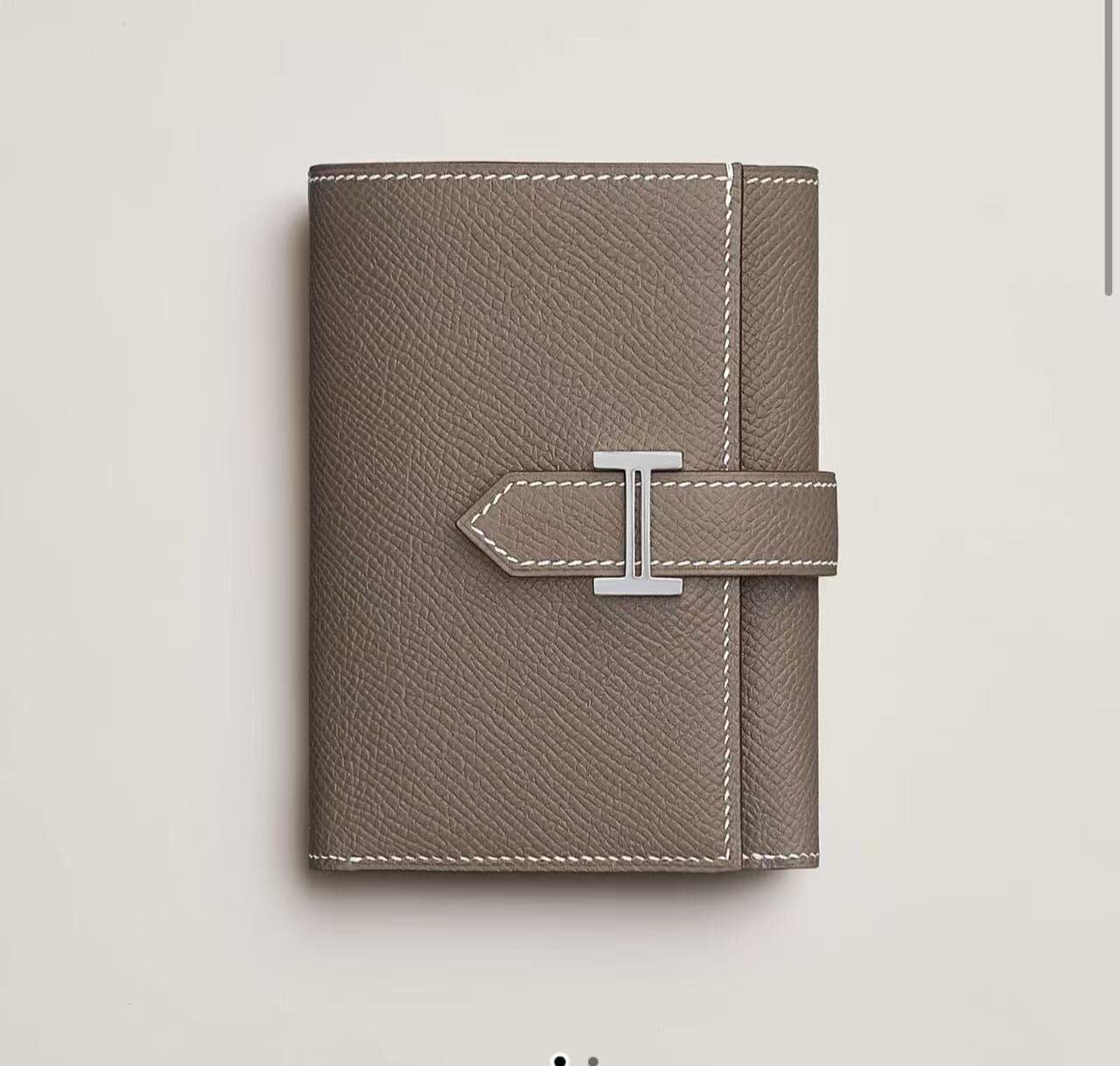Hermes Bearn combine compact WALLET Etoupe CK 大象灰 銀扣 espom
