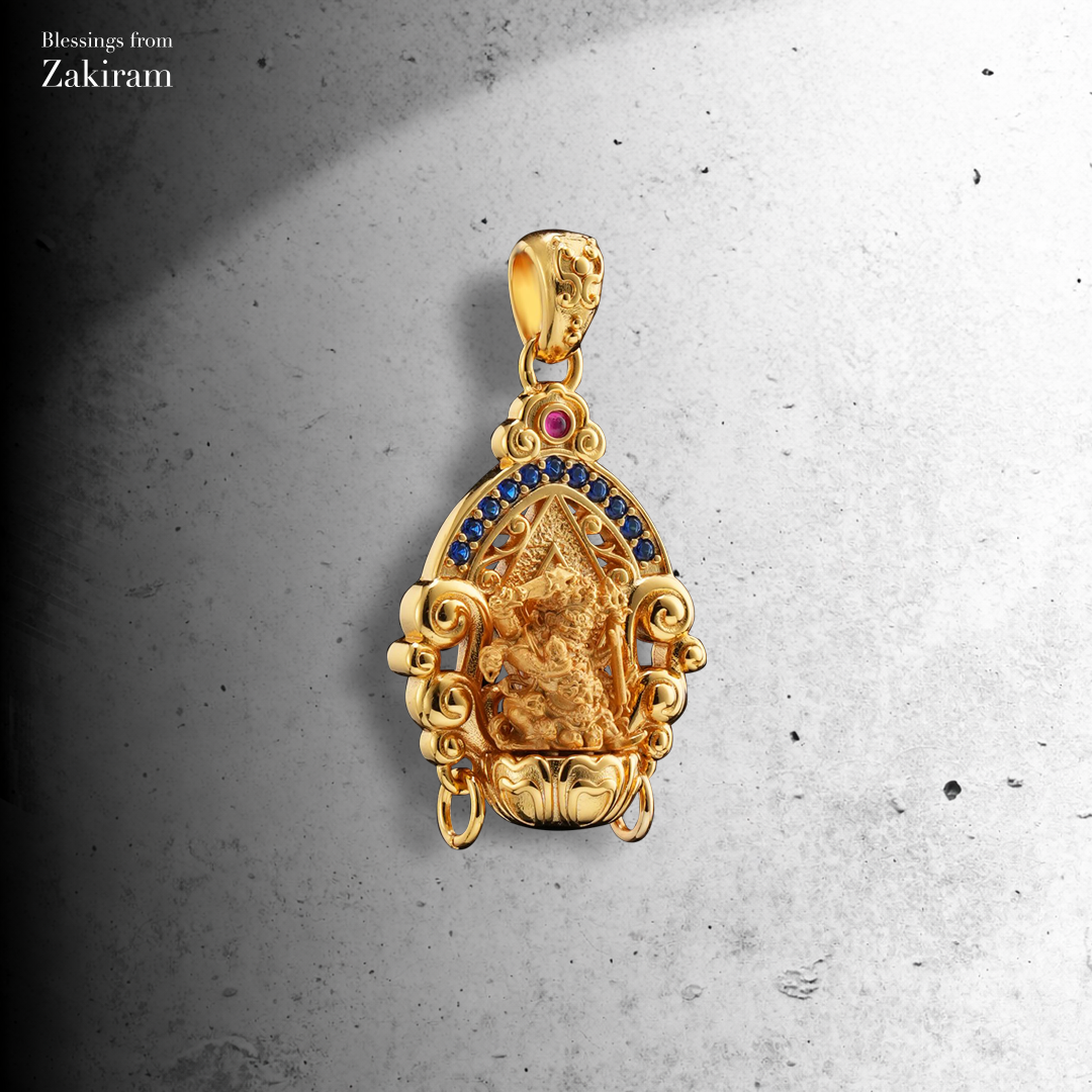 靈赫宮 大黑天 金尊蓮花吊墜