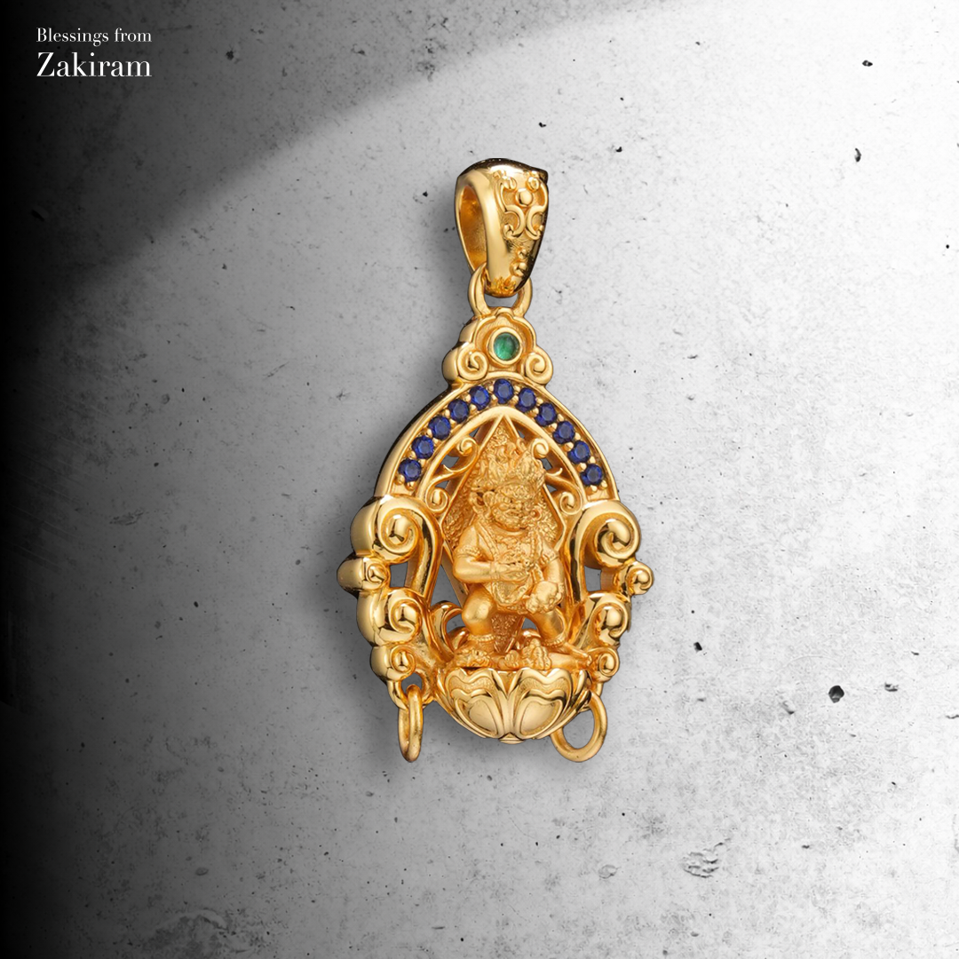 靈赫宮 黑財神 金尊蓮花吊墜