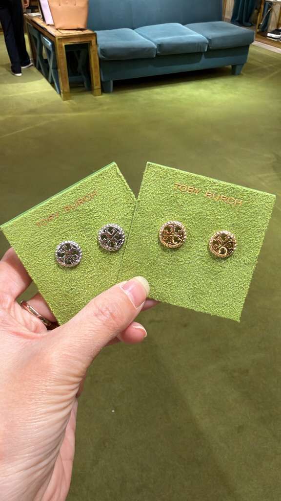 VS051 Tory Burch 水晶圓形耳環