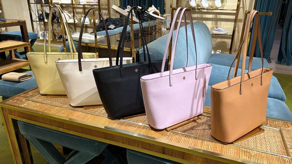 VS053 Tory Burch 細LOGO淨色TOTE BAG 40x25CM