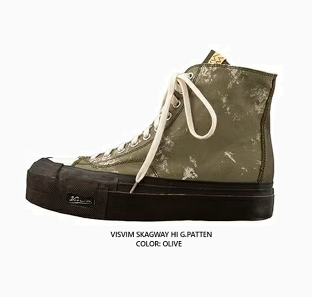 VISVIM SKAGWAY HI G.PATTEN - OLIVE SIZE 10 IN STOCK NOW (現貨發售中)