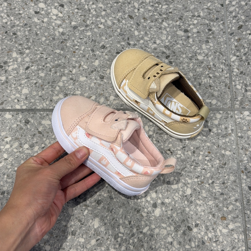 Vans Old Skool 日本限定 兔子 粉色 圖案 造型 魔鬼氈 小童 童鞋 V36TDL