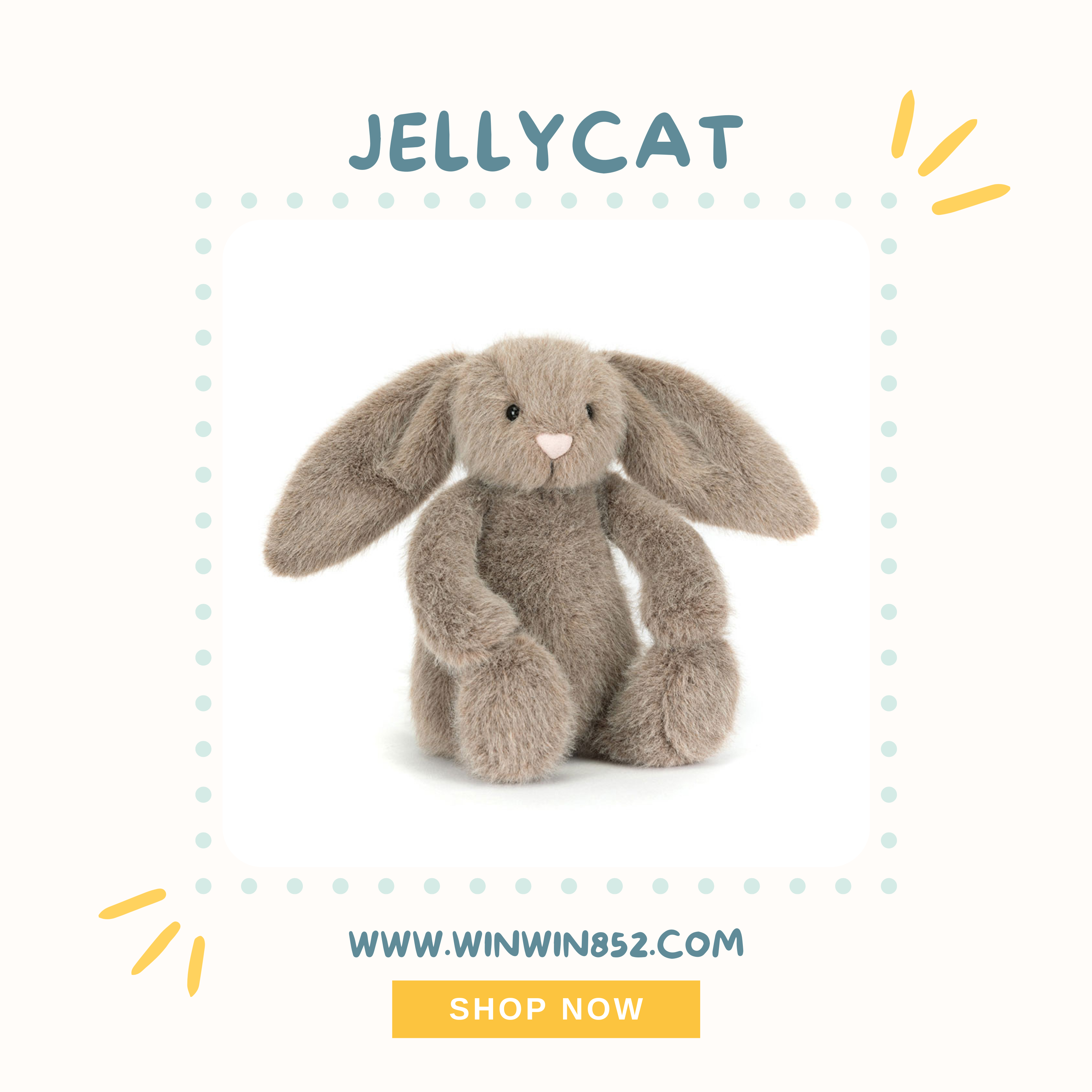 Jellycat Fawn Flufflet Bunny