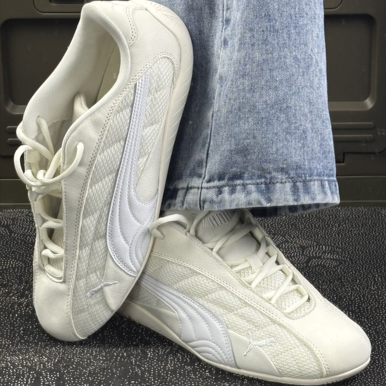 PUMA SPEEDCAT PLUS 米白 網布 麂皮 拼接 賽車鞋 薄底鞋 402995-03