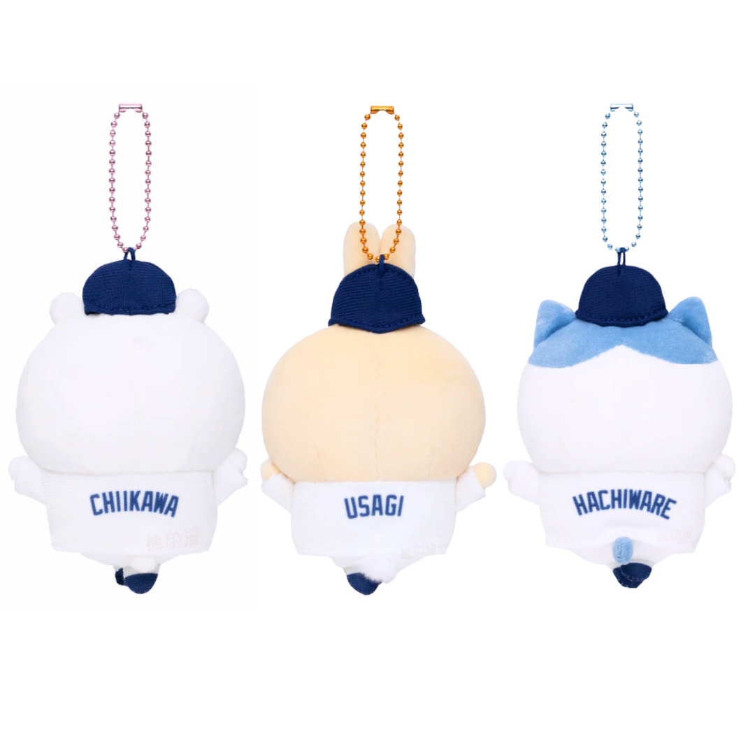 Chiikawa X MLB TOKYO 吉伊卡哇,兔子,小八貓棒球衣道奇隊款毛公仔掛飾吊飾