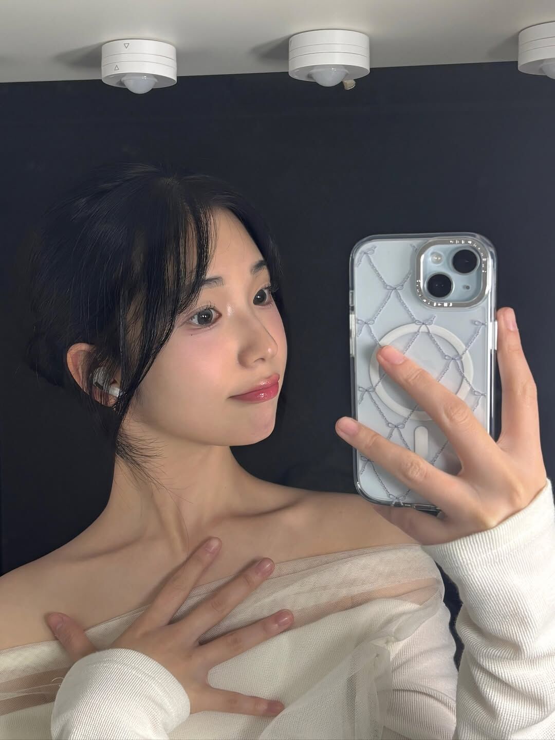 【預購】韓國代購 168cm 透明絲帶鍊圖案 僅手機殼 (支架請至另外賣場)