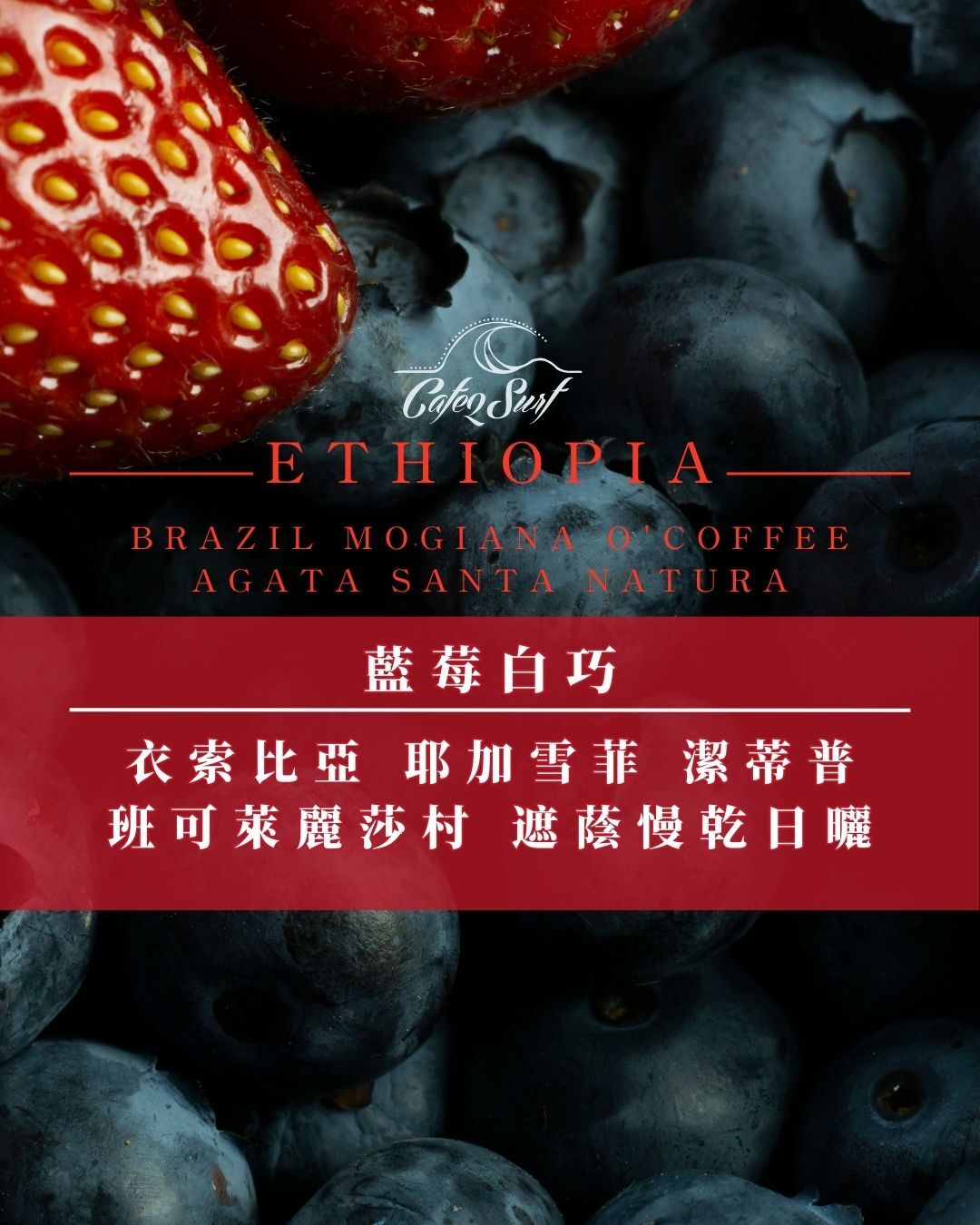 藍莓白巧｜耶加雪菲 潔蒂普 班可萊麗莎村 遮蔭慢乾日曬﹙半磅裝／227g﹚