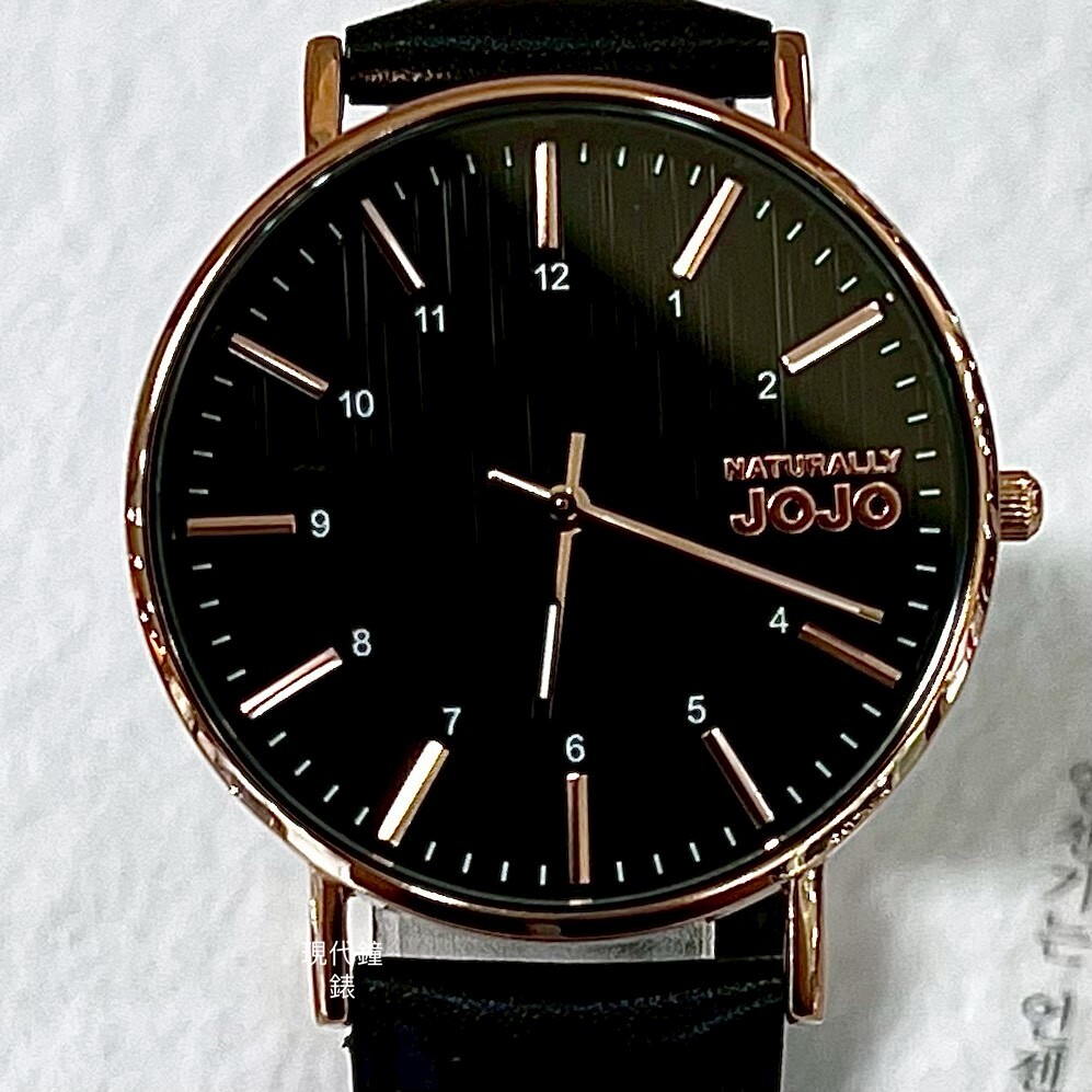 【NATURALLY JOJO】簡約文青系列(黑)JO96997-88R 36mm 現代鐘錶