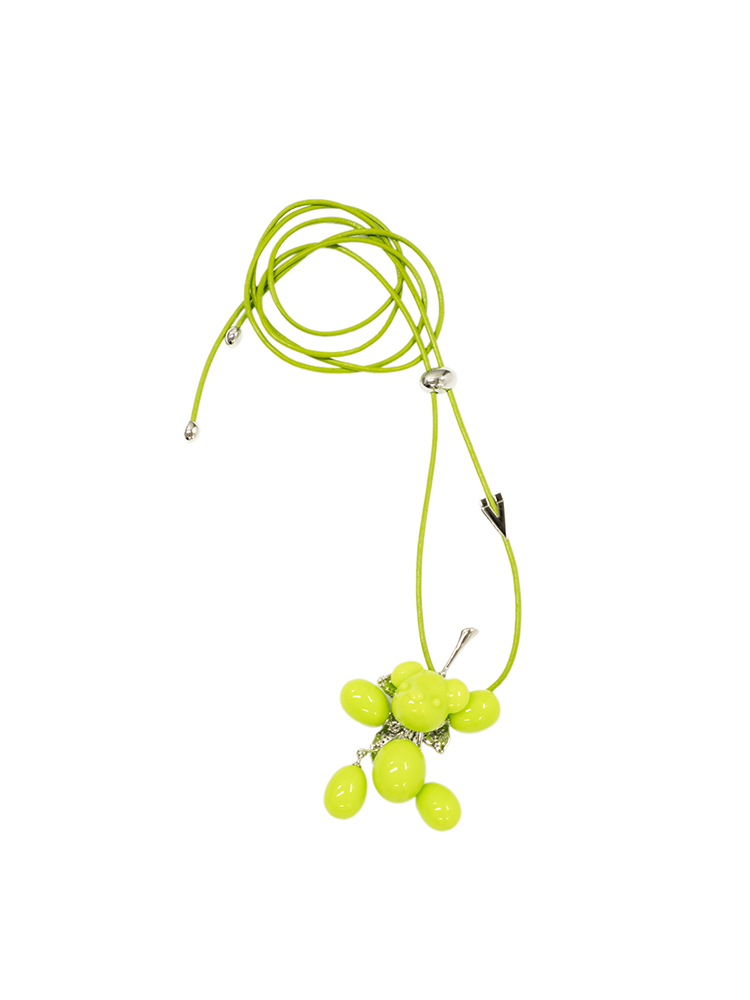 Grape Bear Necklace - Green