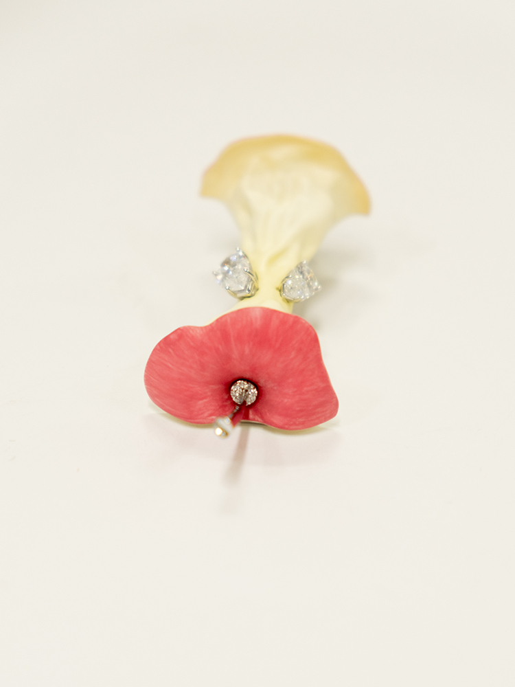 Apple Core Hair Pin - Red