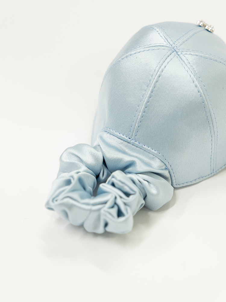 Fabric Hat Hair Tie - Blue