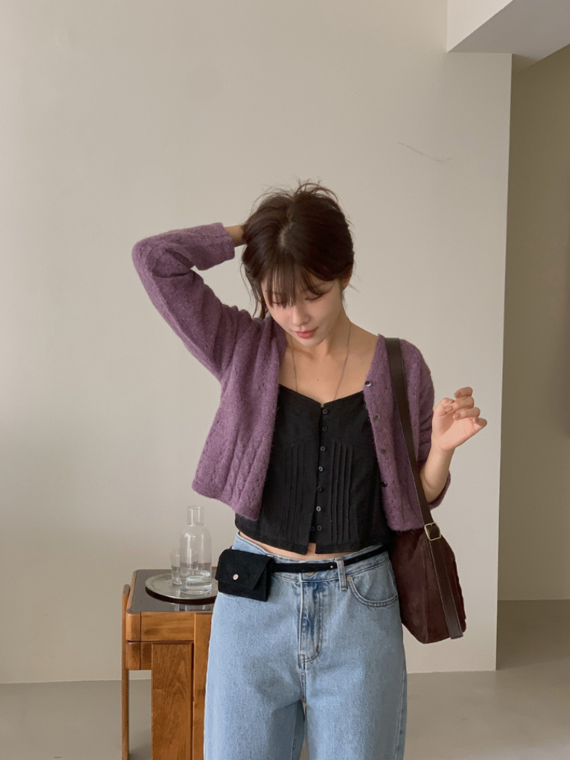 Daisy 甜酷風蕾絲細肩背心  [ 3色 / Free ]