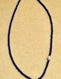 [FG]  LPSA LAPIS LAZULI ADJUSTABLE NECKLACE WITH PEAR, FG120 (FG120)