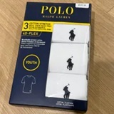 [S] PRL WHITE 9P5030-001 BOYS 3PC CREW NECK TEES, 9P5030-001-WHITE (SRL239)