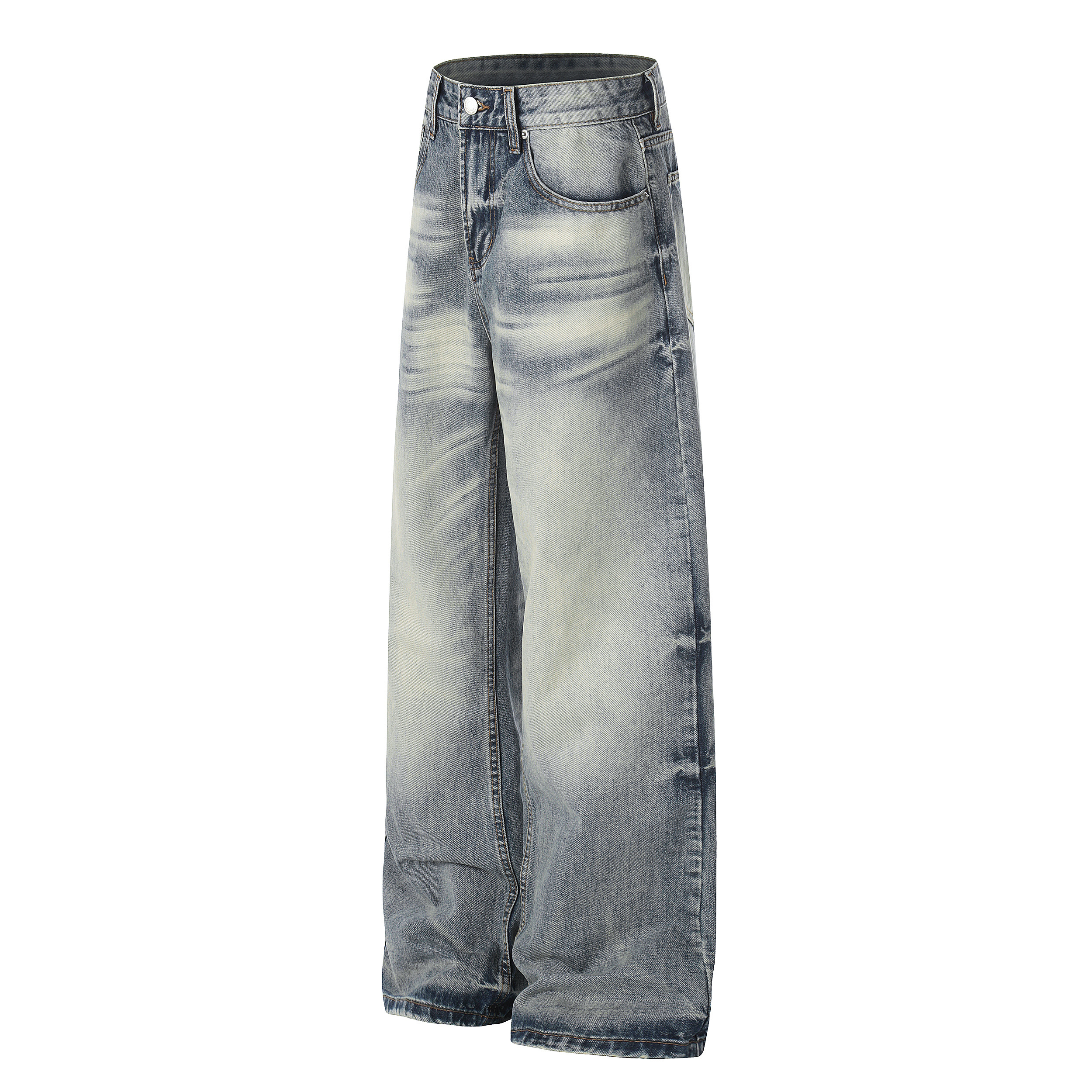 《S.V》洗白懷舊直筒牛仔褲