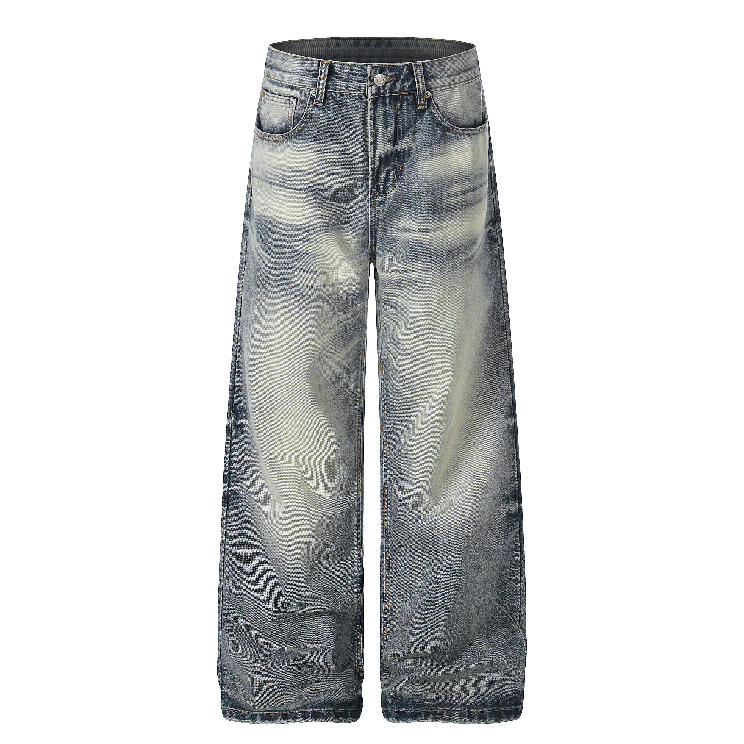 《S.V》洗白懷舊直筒牛仔褲