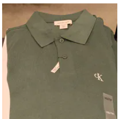 [S] CALVIN KLEIN GREEN COTTON PIQUE CLASSIC POLO SHIRT, SP40613431-4RB012G-303 (SCK843)