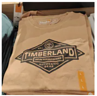 [S] TIMBERLAND WHEAT NEW HAMPSHIRE AUTHENTIC GEAR TSHIRT, TB0A4483-P47 (SZZ1013)