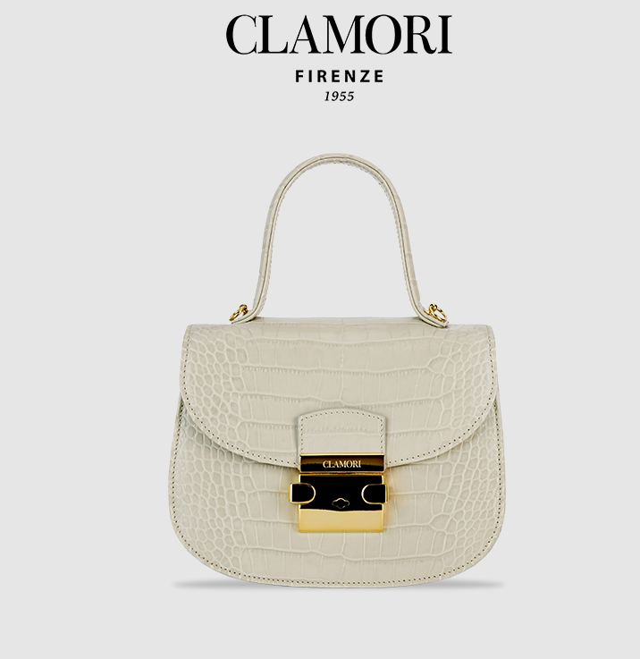 CLL01 Joly logo 珍珠白 鰐魚紋 馬鞍包 s 微瑕不退不換 -M