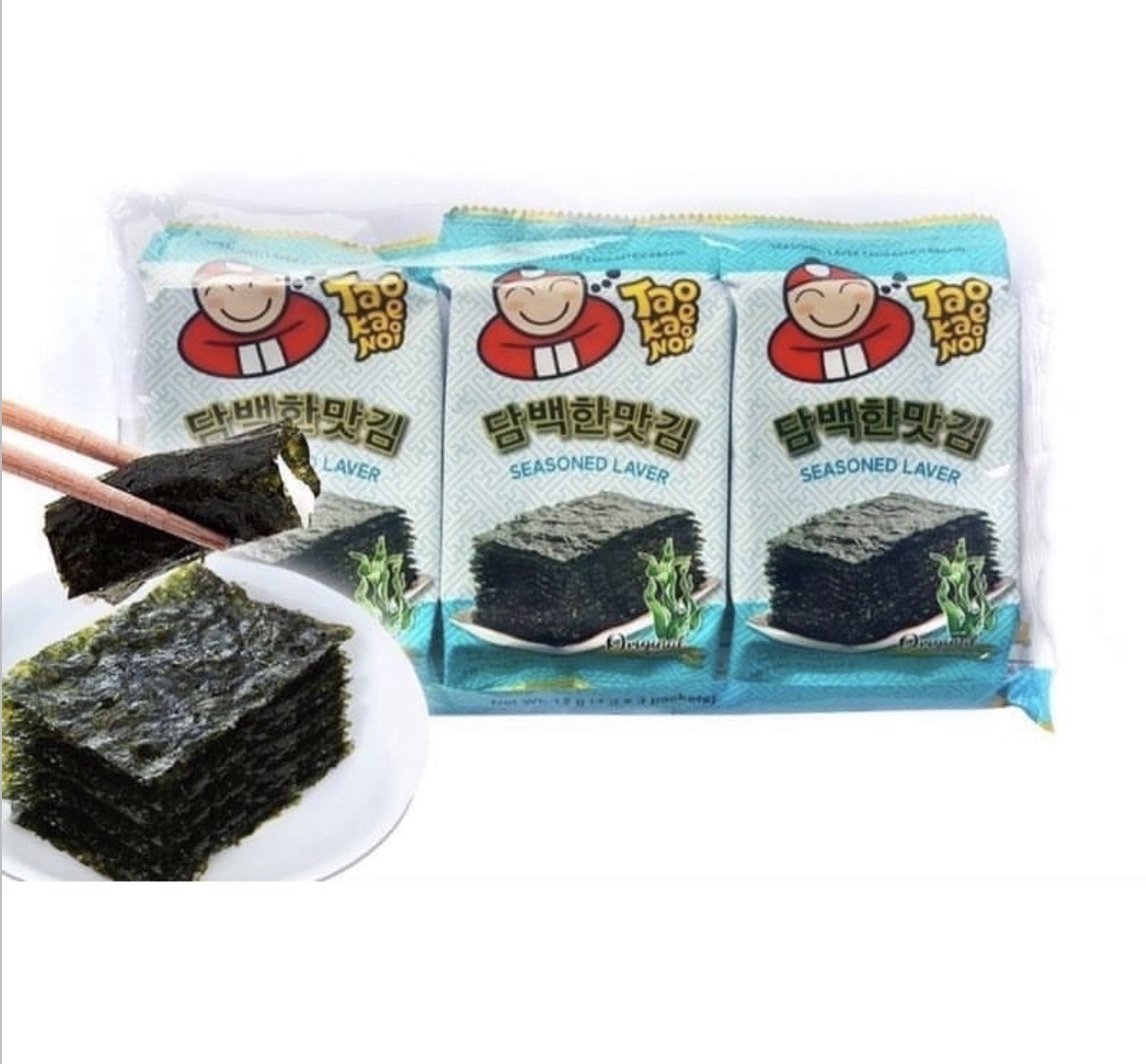 【多莉推薦】JP 小老板韓式紫菜 原味 3包 5216