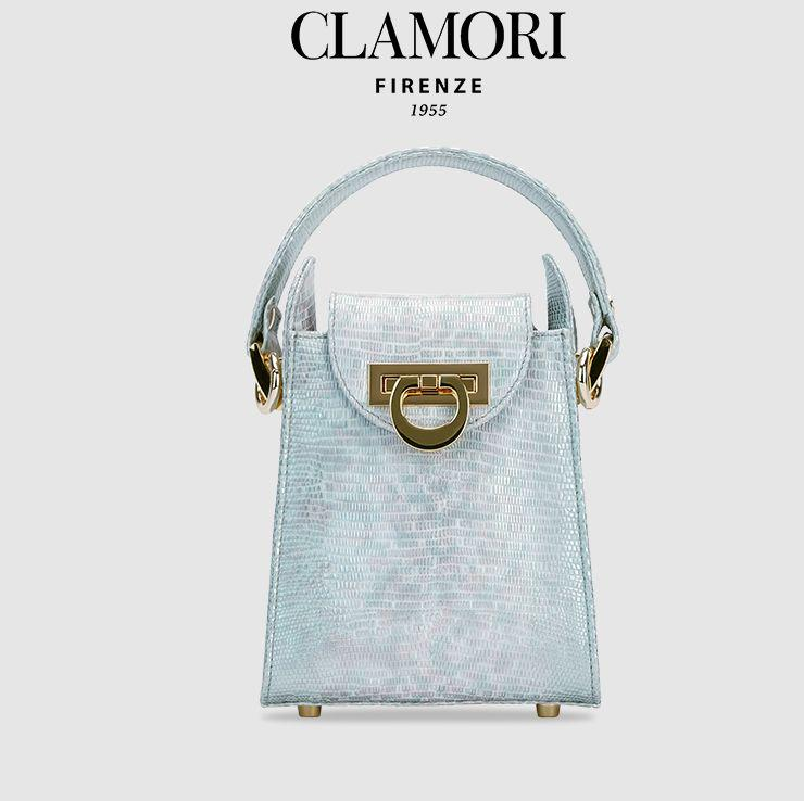 CLL28 Bee 缤纷蓝 蜥蜴纹 蜜蜂包 s 微瑕不退不換 -M