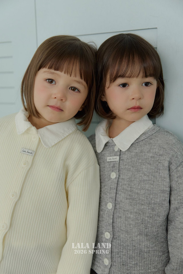 正韓春lalaland兩色小標針織外套