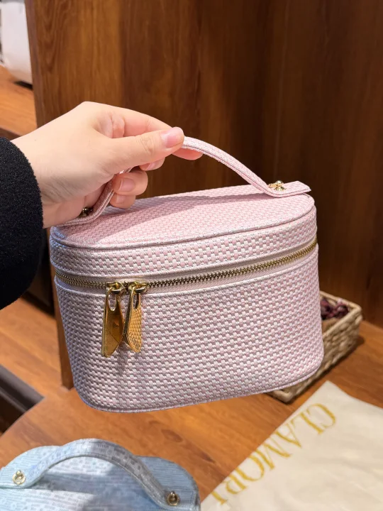 CLL41 / 粉色 编织纹 化妆包 s 微瑕不退不換 -M