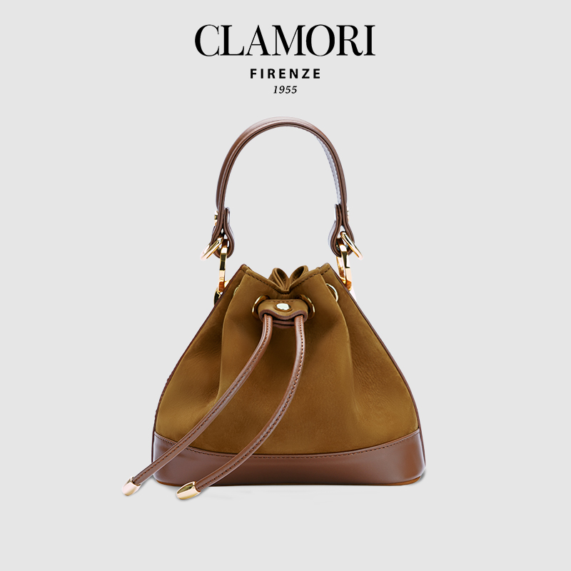 Cll46 Balloon 干邑色 麂皮 水桶包 s 微瑕不退不換 -M