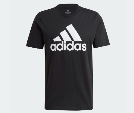 [S] ADIDAS BLACK/WHITE BIG LOGO TEE, GK9120-BLACK/WHITE (SAD297)