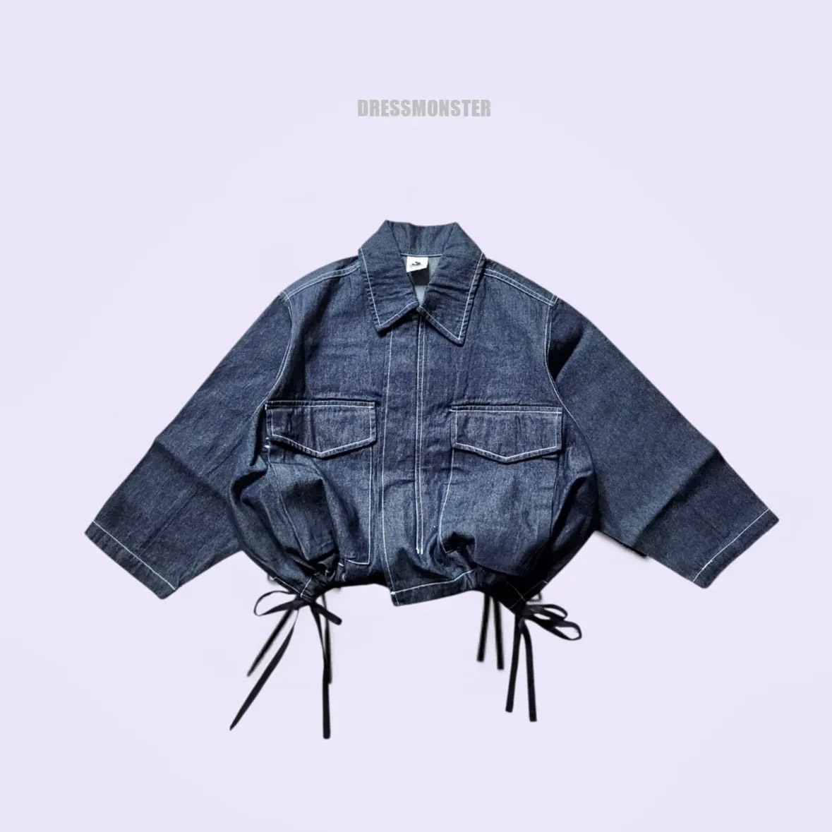 90-140 DM 多口袋抽繩丹寧外套