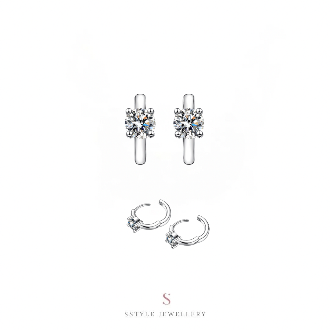 Millie moissanite earrings