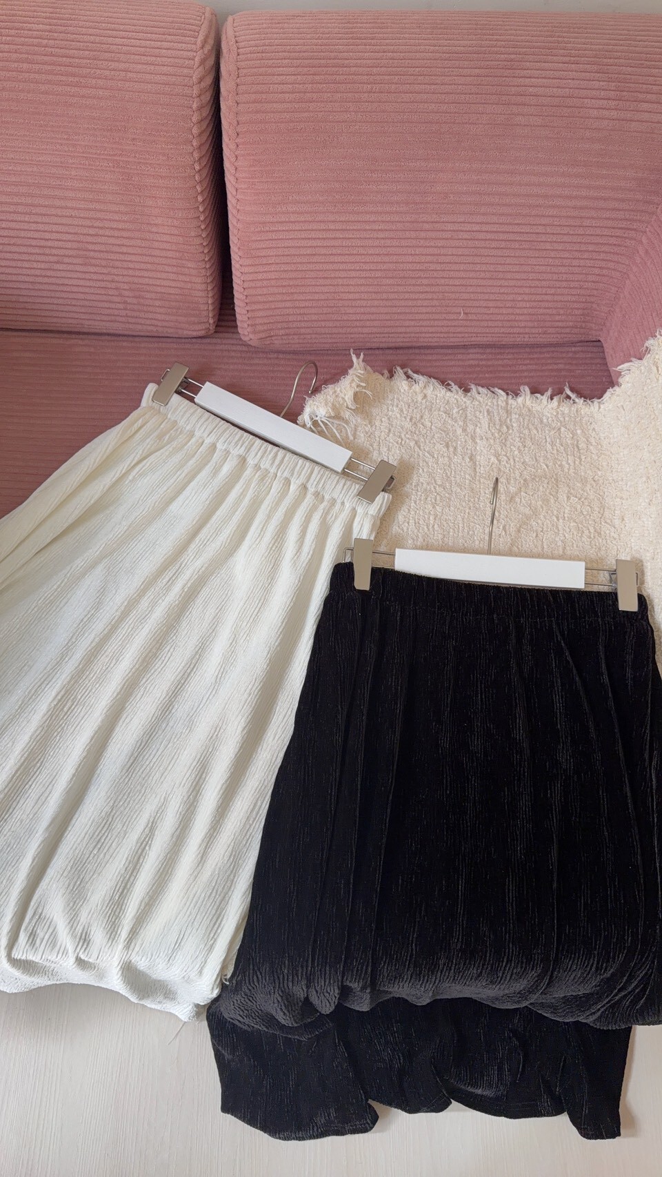 A字絨布裙S-XL可穿 2colors