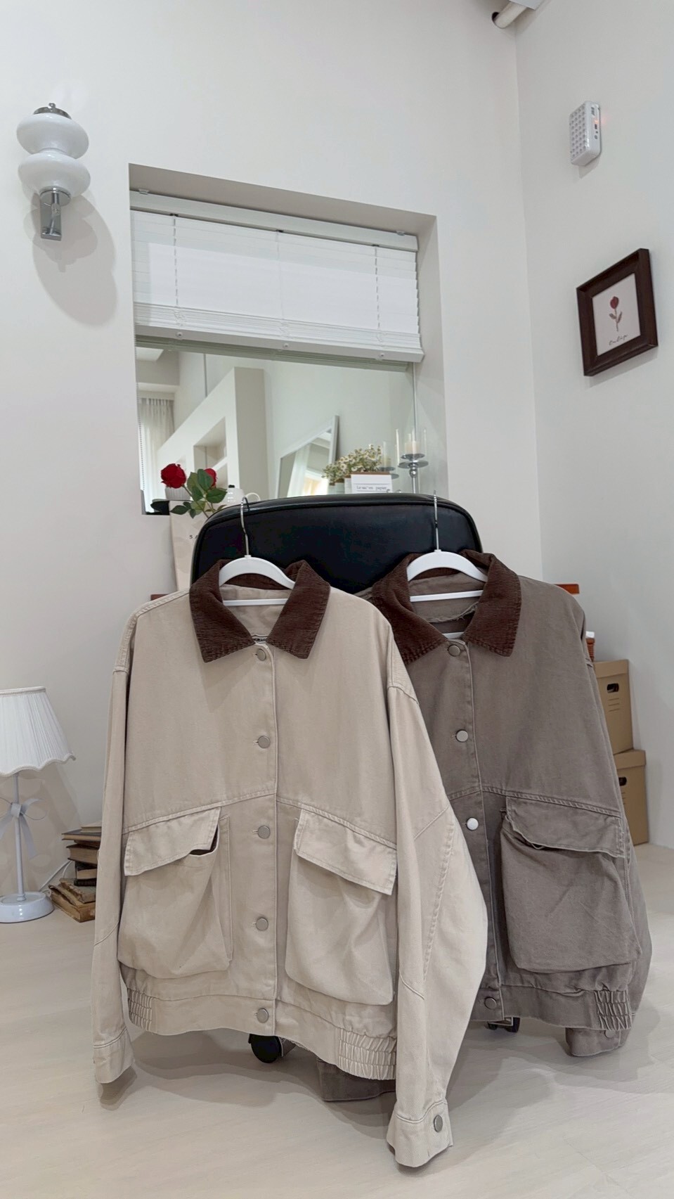 特殊剪裁撞色拼接外套 2colors