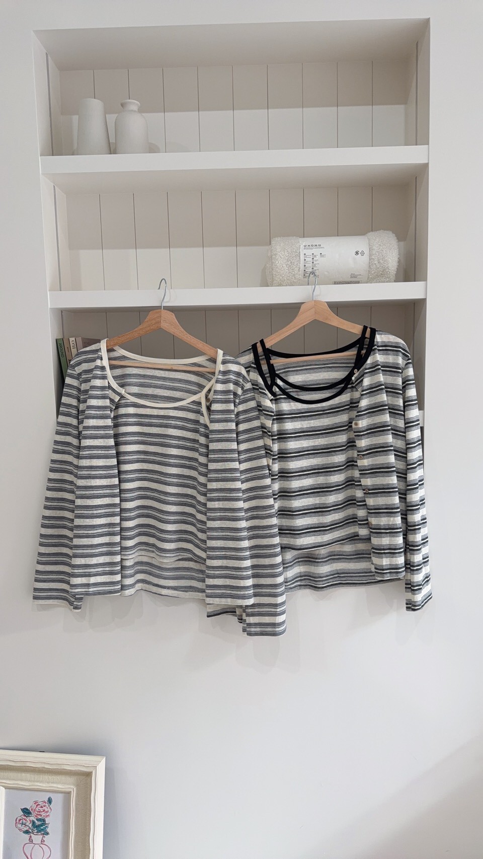 韓妞的條紋兩件式Tee 2colors