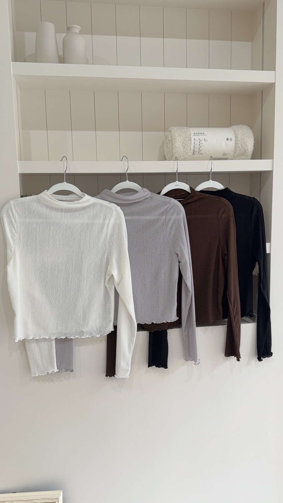 南法紋理彈性打底衣 4colors