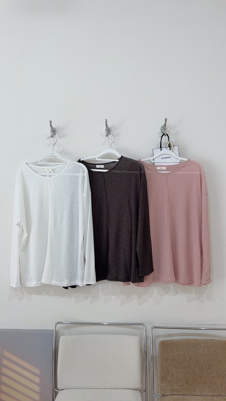 春季透膚衫 附綁帶 3colors