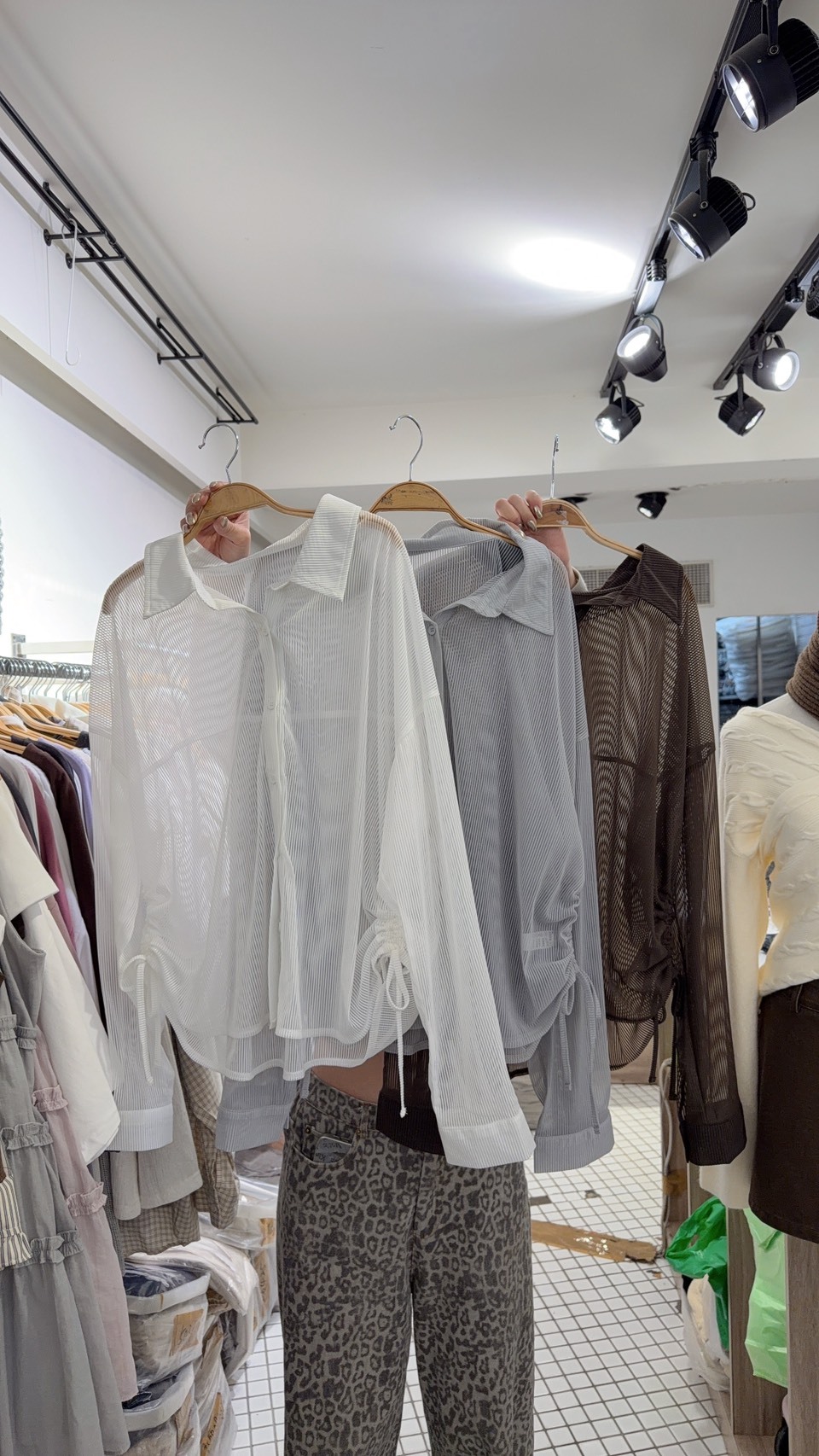 側抽繩襯衫 3colors