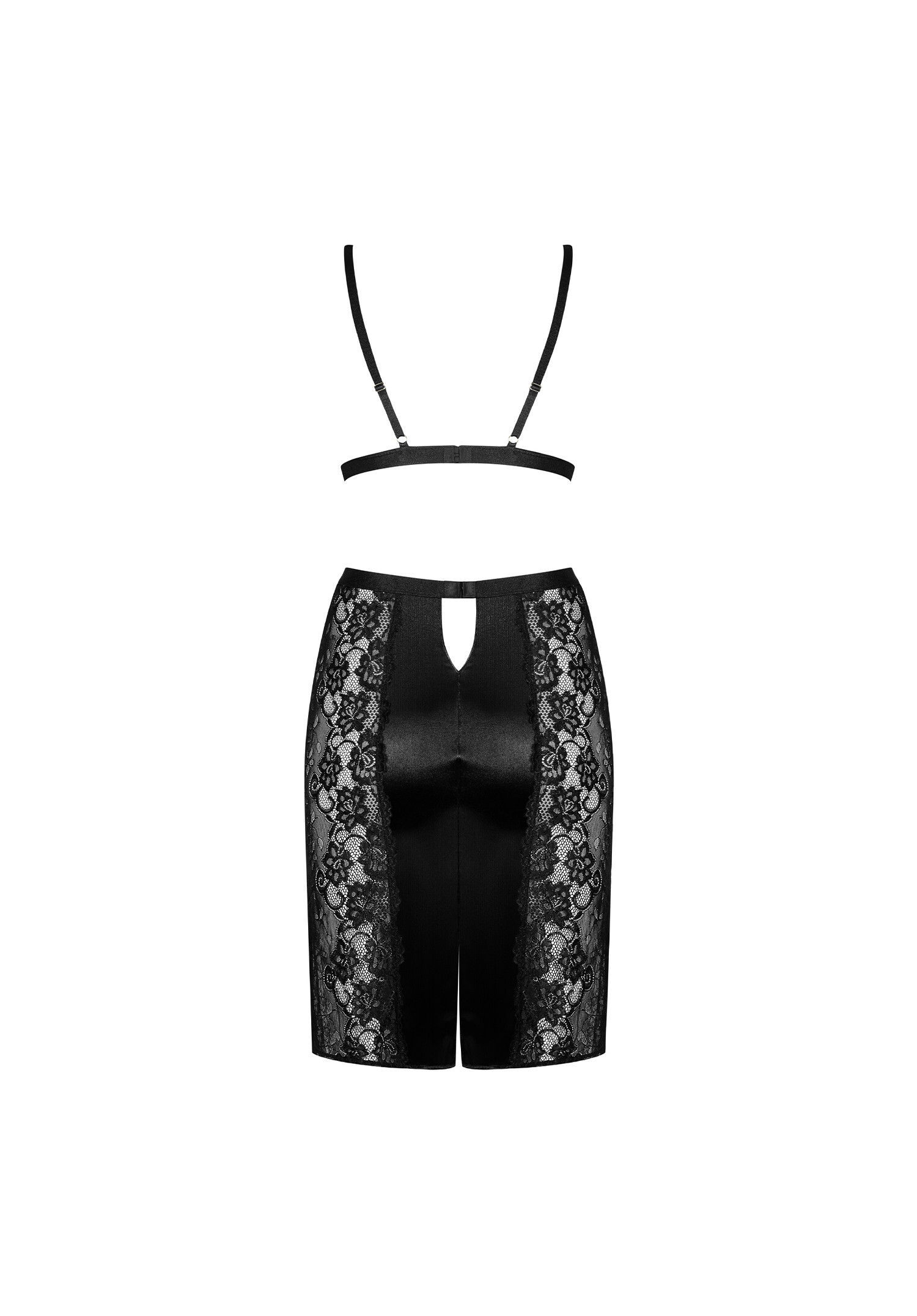 Obsessive - Blanita 知性蕾絲透視情趣睡裙兩件套 - S/M/L/XL