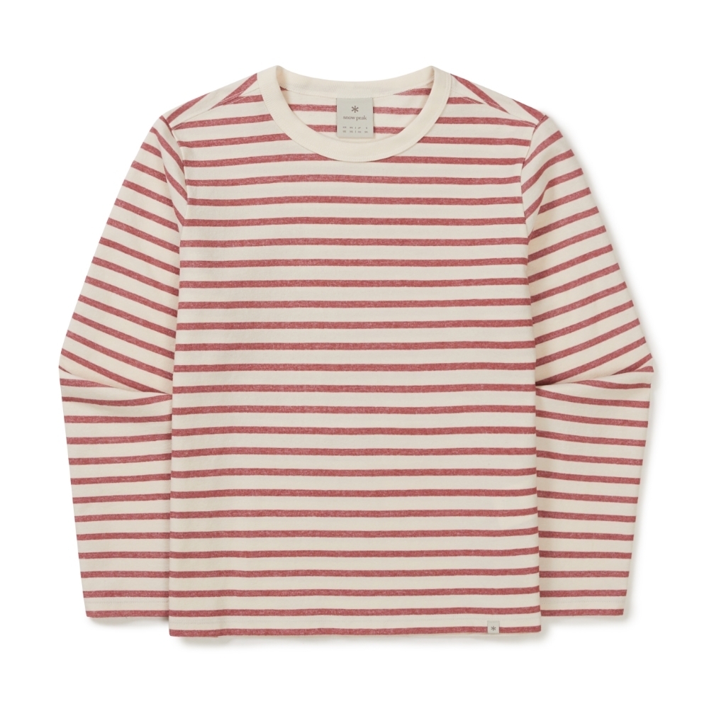 【春季新品限時開團🔥 3/2 晚上12:00準時收單～】snow peak Sorona Women Stripe Long Sleeve T-shirt 女款 條紋 薄長袖 S26SWFTL69