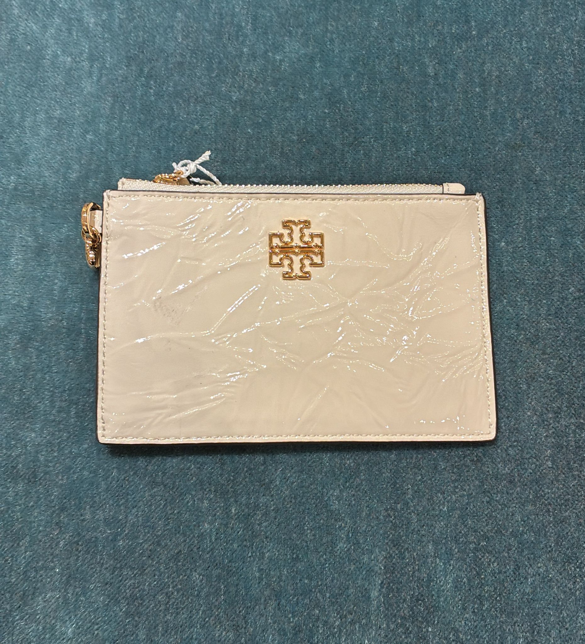 VS073 Tory Burch 金色十字LOGO拉鏈卡包 14x 9CM