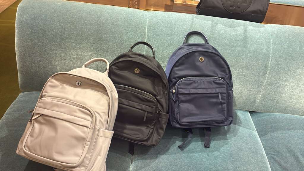 VS077 Tory Burch 細LOGO淨色背包 30x39CM