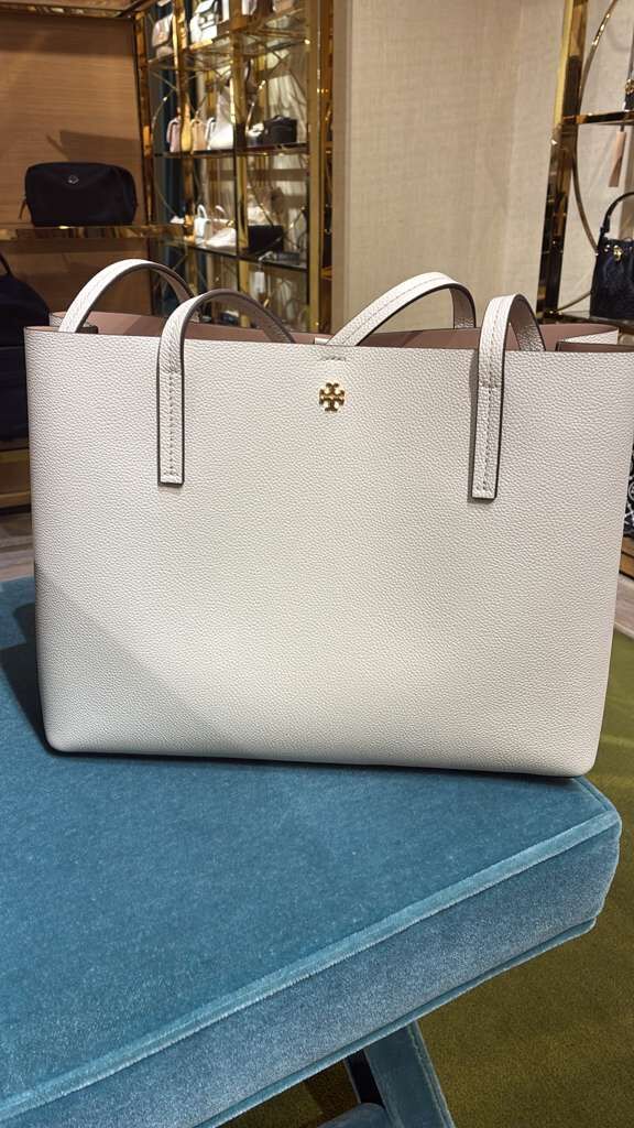 VS078 Tory Burch 細LOGO白色TOTE BAG 33X24CM