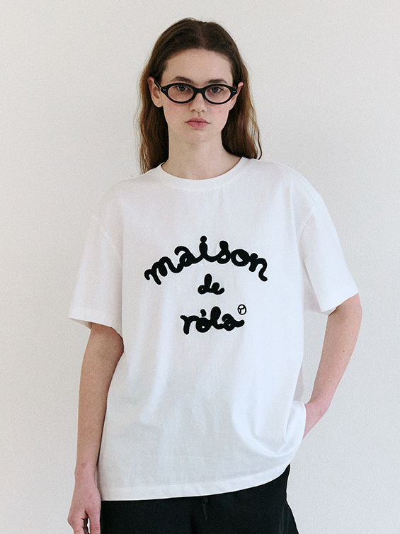 [23/02 - 06/03] RolaRola MAISON DE ROLA EMBROIDERY LOOSE FIT T-SHIRT WHITE