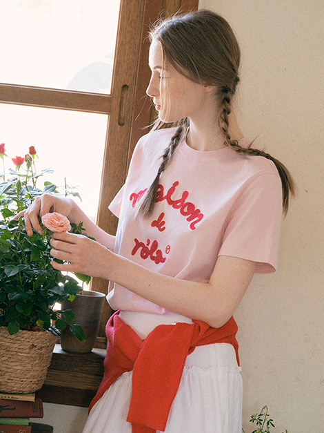 [23/02 - 06/03] RolaRola MAISON DE ROLA EMBROIDERY T-SHIRT PINK